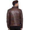 PARE Men's Leather Brown Casual Jacket Slim Fit (Size : XS To 2XL)