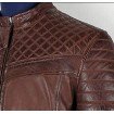 PARE Men's Jacket Genuine Leather Brown Stylish (Size : XS to 2XL) 
