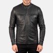 PARE Real Genuine Leather Handmade Black Jacket for Men's