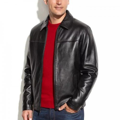 Pare Black Men's Classic Bomber Style 100% Genuine Leather Jacket