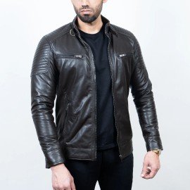 BIKER BLACK LEATHER JACKET