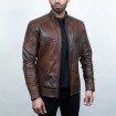 Biker Brown Leather Jacket