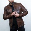 Biker Brown Leather Jacket