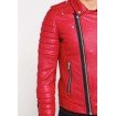 PARE Real Genuine Leather Handmade Red Jacket for Men's