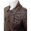DARK BROWN LEATHER JACKET