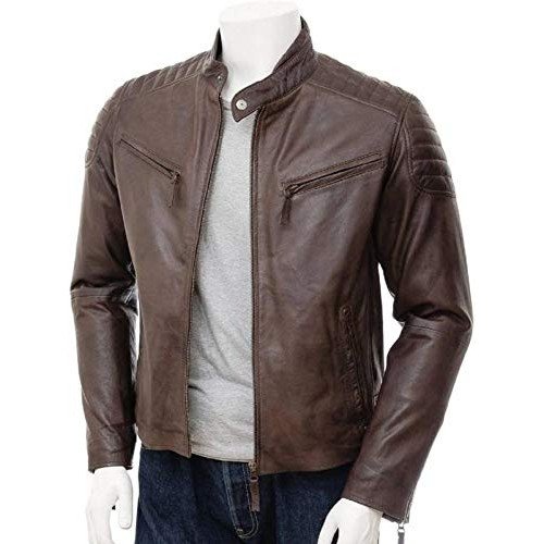 DARK BROWN LEATHER JACKET