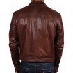  BIKER BROWN LEATHER JACKET