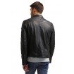 Black 100% Genuine Leather Jacket for Men's