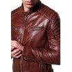 Maroon 100% Genuine Leather Jacket for Men's