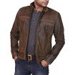 PARE 100 % Genuinr Leather Brown Jacket for Men's 