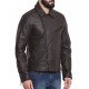 PARE Men's Leather Black Casual Jacket Slim Fit