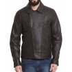 PARE Men's Leather Black Casual Jacket Slim Fit