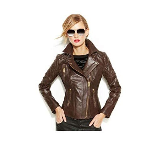 PARE Genuine Leather Brown Stylish Jacket for Women's(Size : XS to 2XL)
