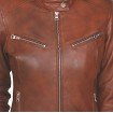 PARE Genuine Leather Brown Stylish Jacket for Women's(Size : XS to 2XL)