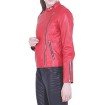 PARE Genuine Leather Red Roadies Stylish Jacket for Women's(Size : XS to 2XL)